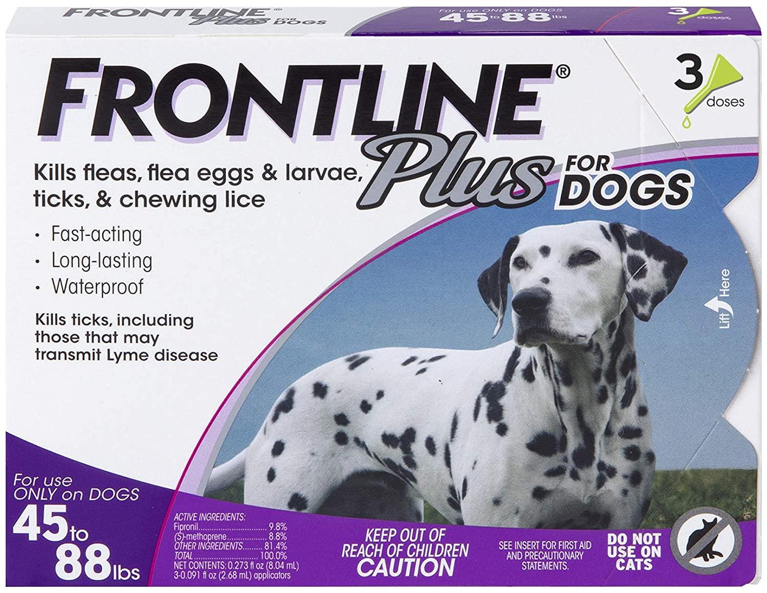 6 Doses Frontline Plus Flea and Tick Treatment for Dogs for $44.38 Shipped