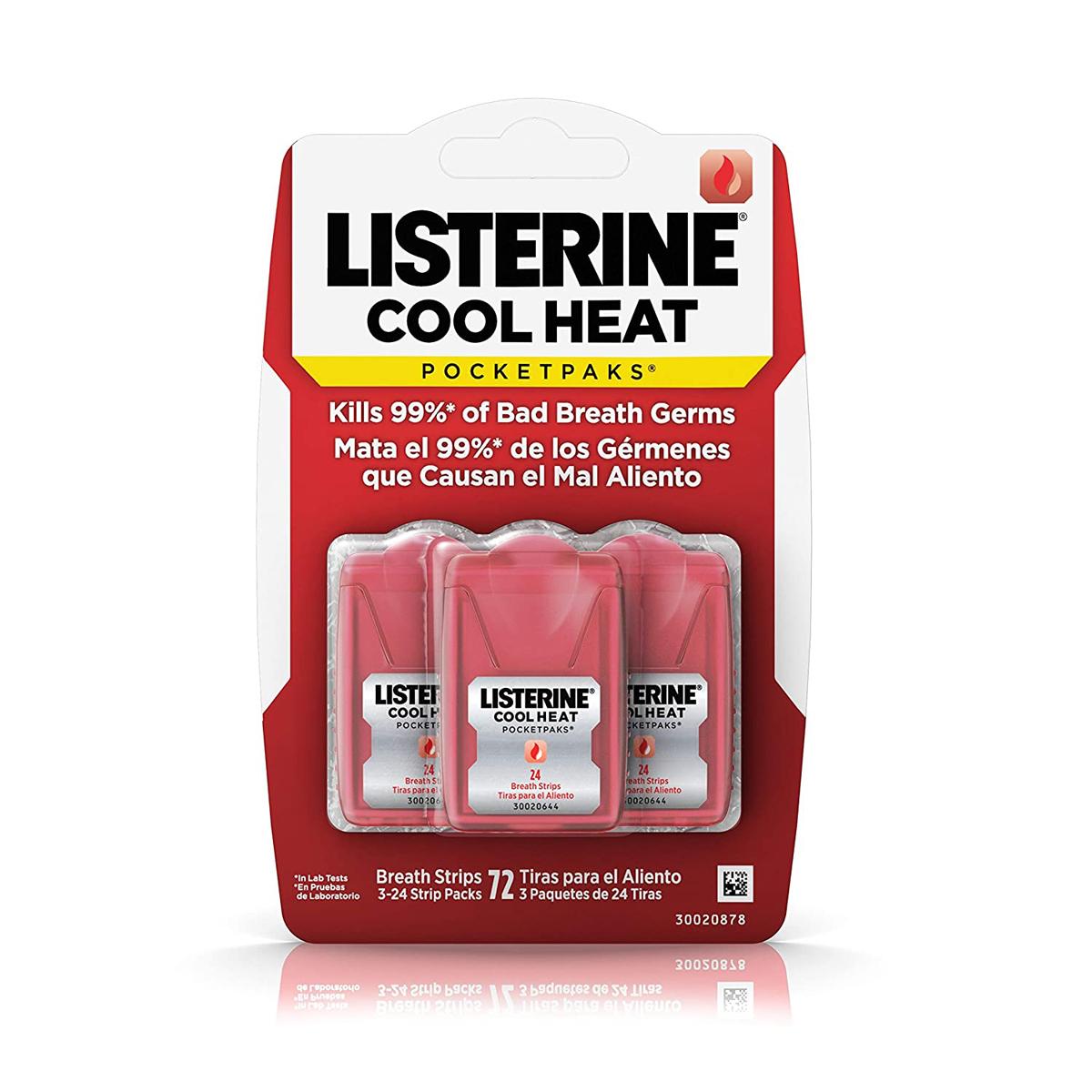 3 Listerine Cool Heat Pocketpaks Breath Strips for $2.70 Shipped