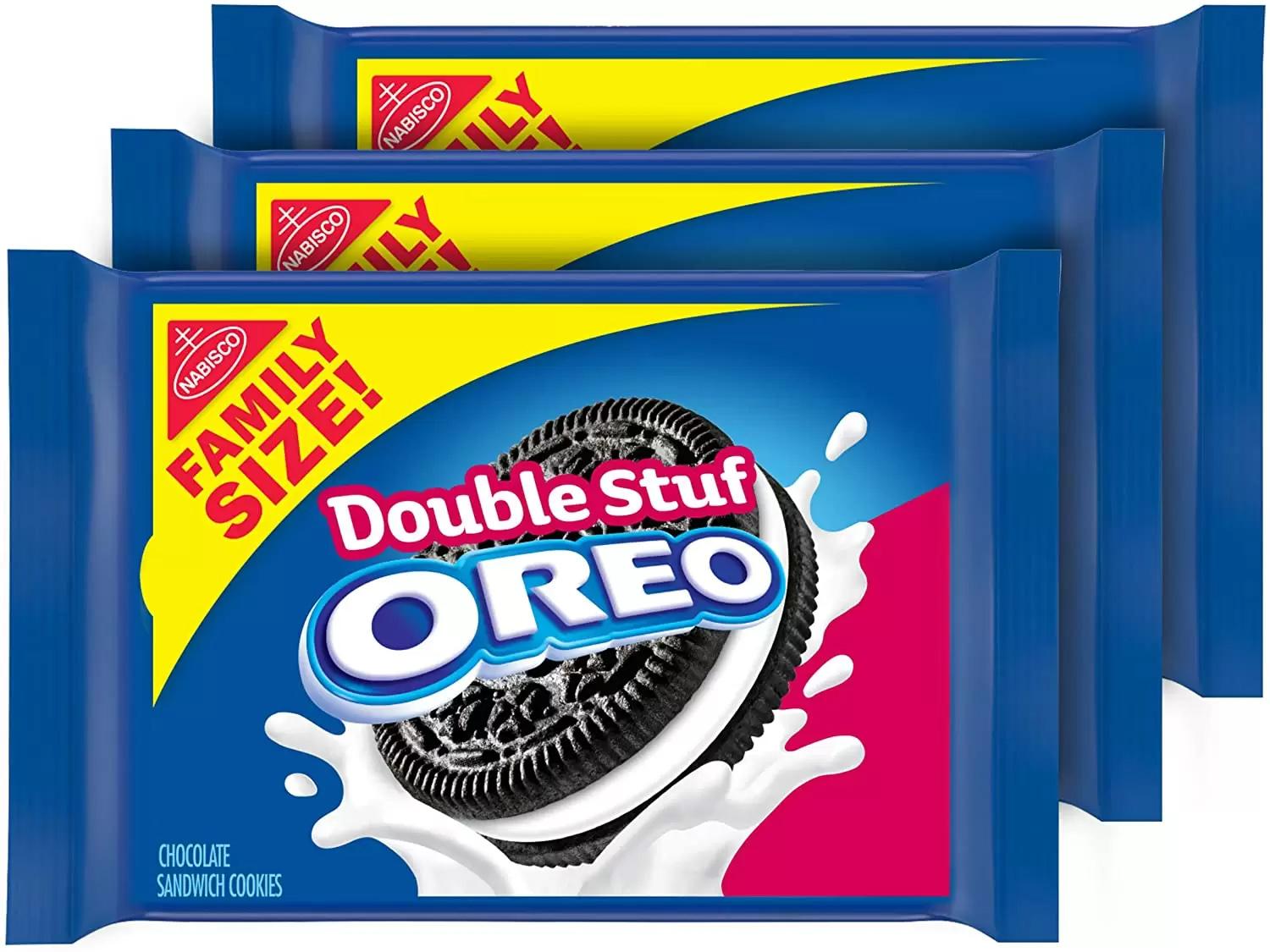 3 Oreo Family Size Double Stuf Chocolate Sandwich Cookies for $7.99 Shipped