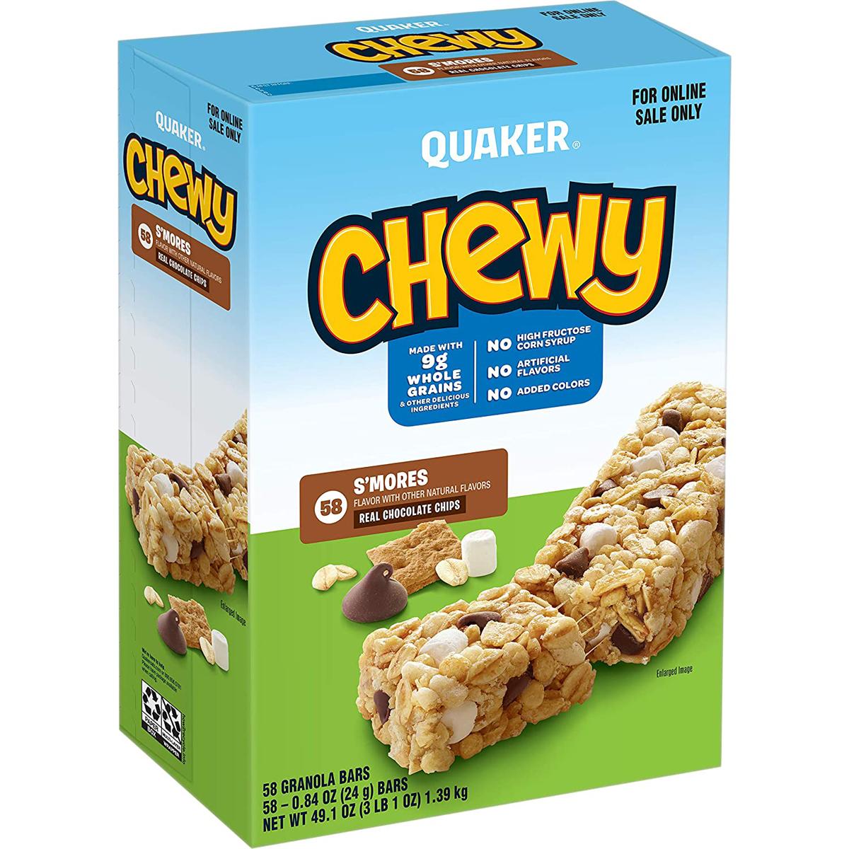 58 Quaker Smores Chewy Granola Bars for $5 Shipped