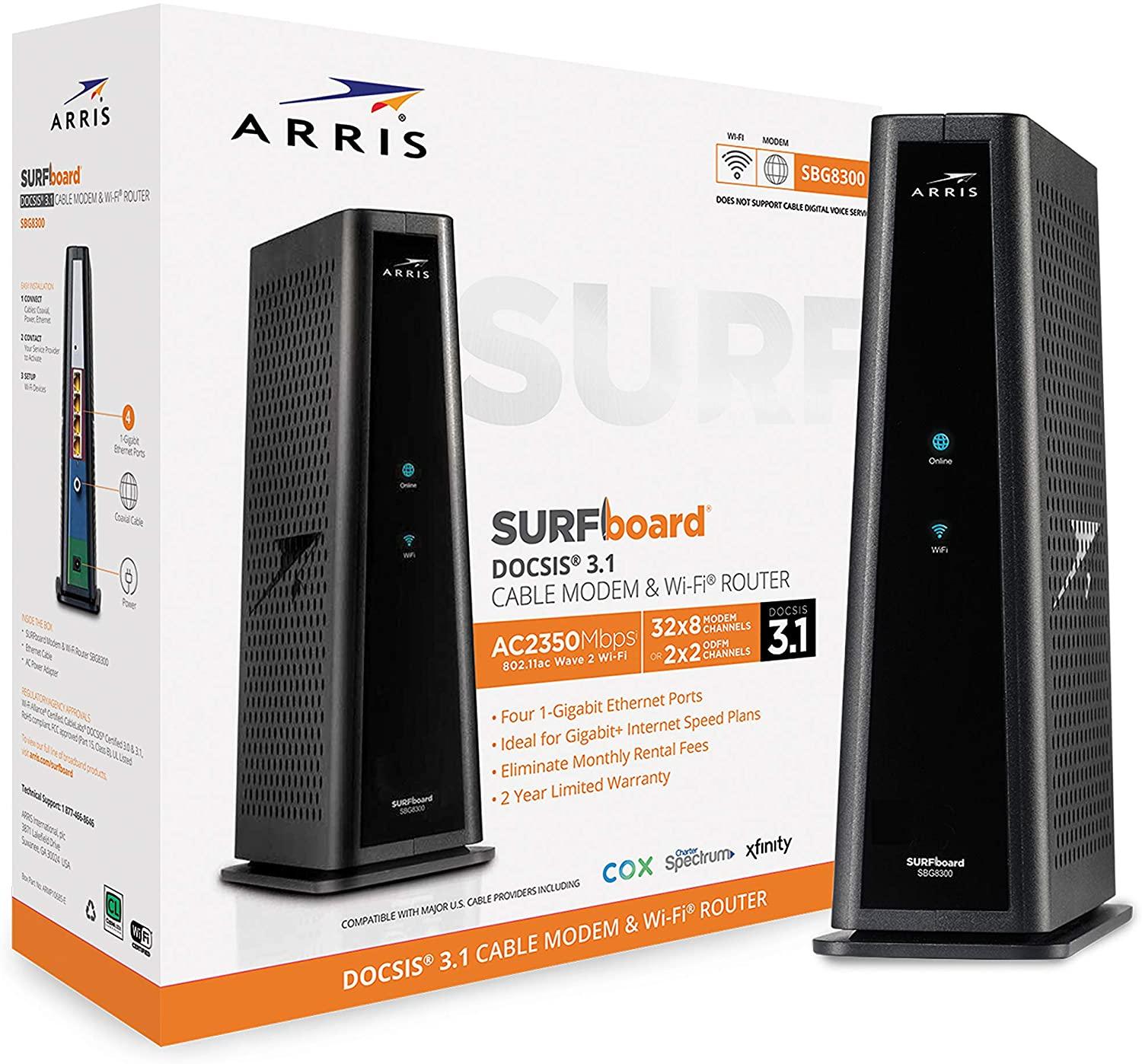 Arris SURFboard SBG8300 DOCSIS 3.1 Gigabit Cable Modem for $215 Shipped