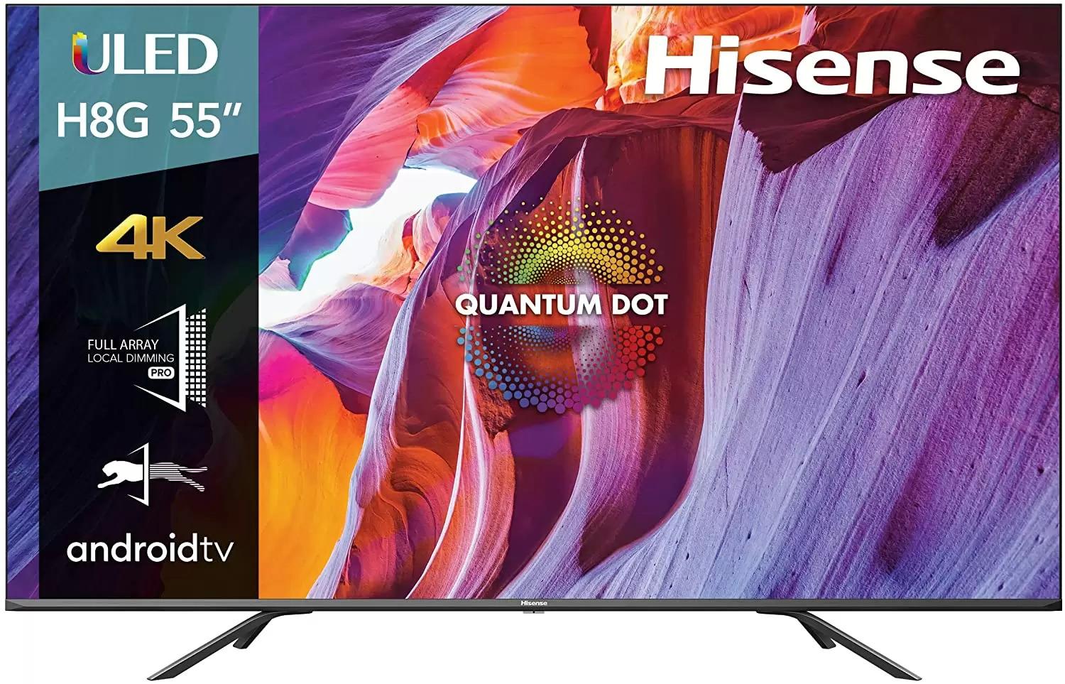 55in Hisense 55H8G Quantum Series 4K ULED Android Smart LED TV for $449.99 Shipped