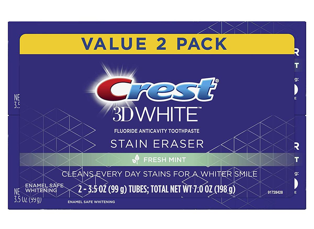 2 Crest 3D White Stain Eraser Whitening Toothpaste for $3.49 Shipped