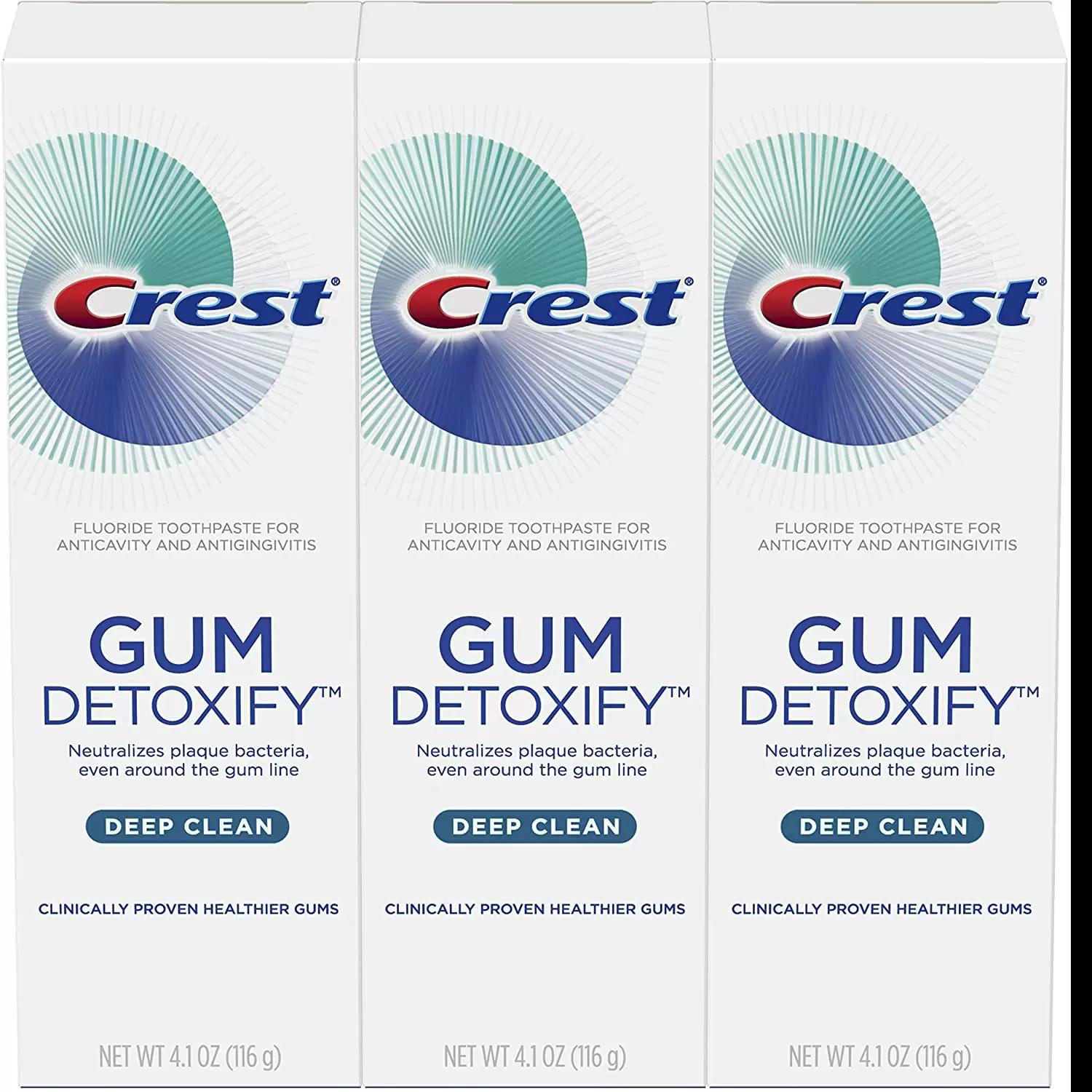 3-Pack Crest Gum Detoxify Deep Clean Toothpaste for $9.22 Shipped