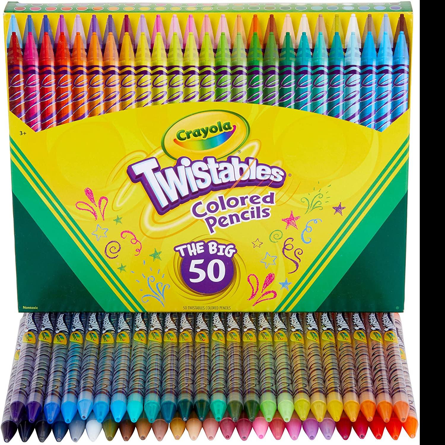 50 Crayola Twistables Colored Pencil Set for $9.79