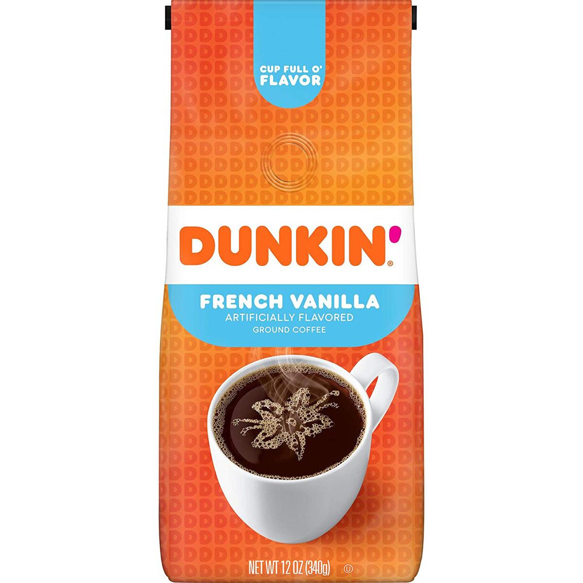 Dunkin French Vanilla Flavored Ground Coffee for $3.74 Shipped