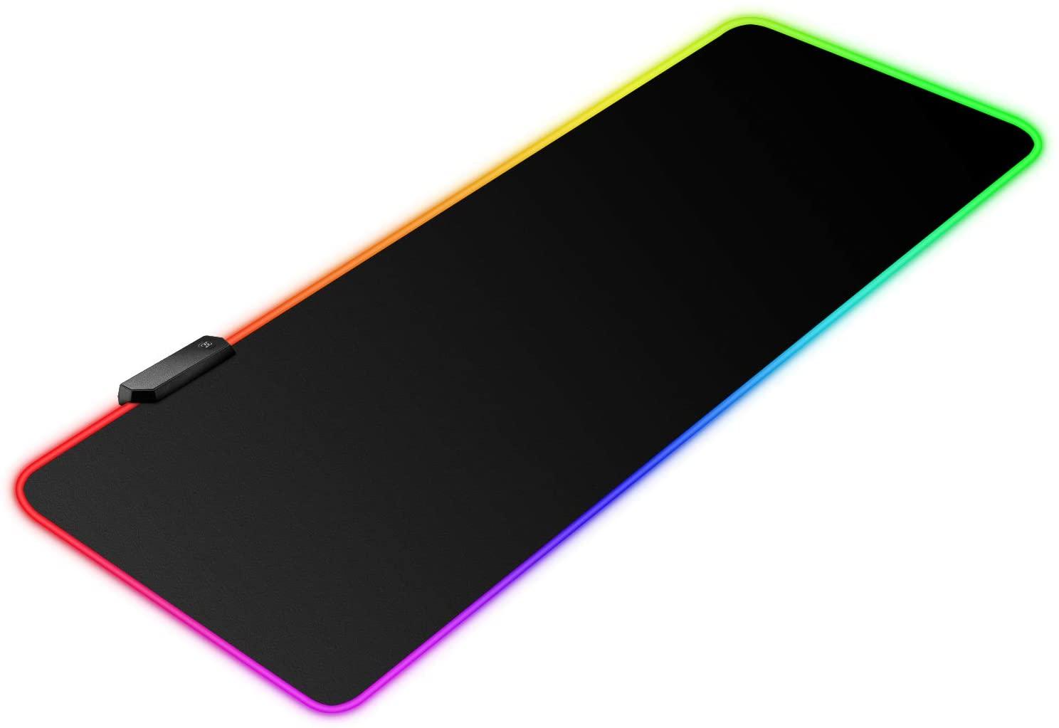 BZseed RGB Black Extended X-Large LED Gaming Mouse Pad for $17.99