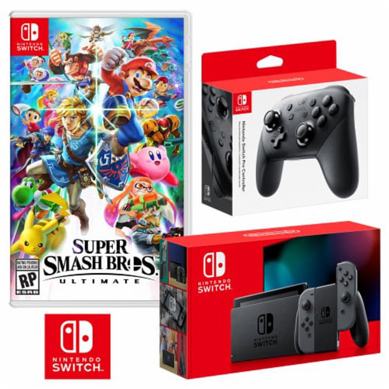 Nintendo Switch Console with Pro Controller and Smash Bros for $368.89 Shipped