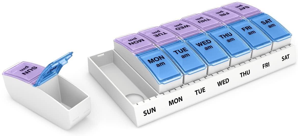 Ezy Dose Weekly AM/PM Travel Pill Organizer Planner for $3.98