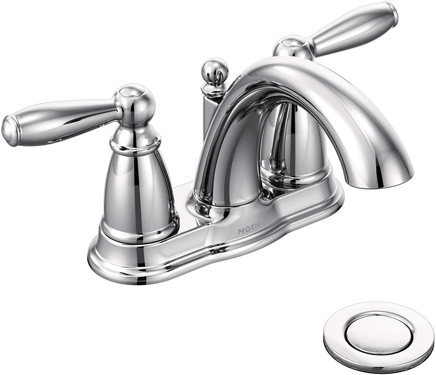 Moen Brantford Two-Handle Low-Arc Centerset Bathroom Faucet for $68.75 Shipped