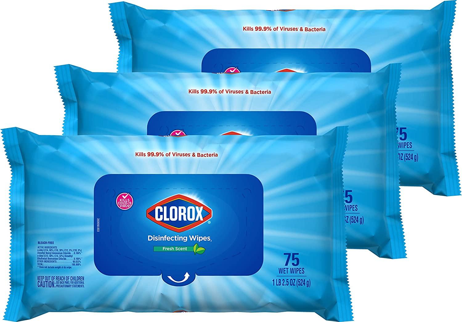 225 Clorox Disinfecting Wipes for $9.39 Shipped