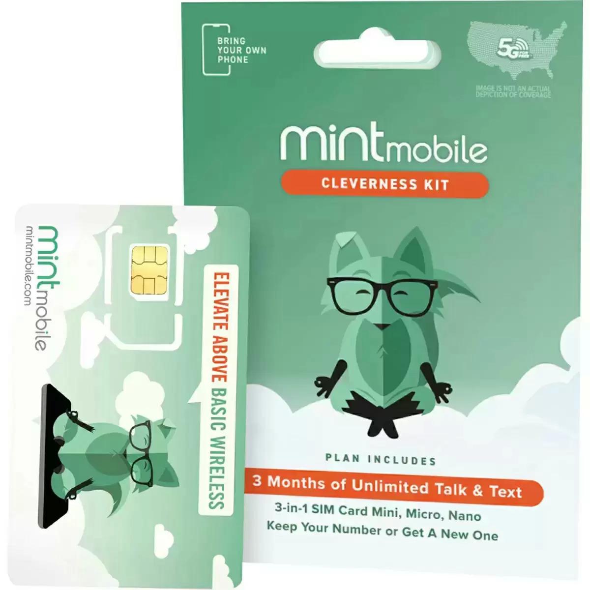 Mint Mobile 3-Month 10GB Prepaid SIM Card Kit for $30 Shipped