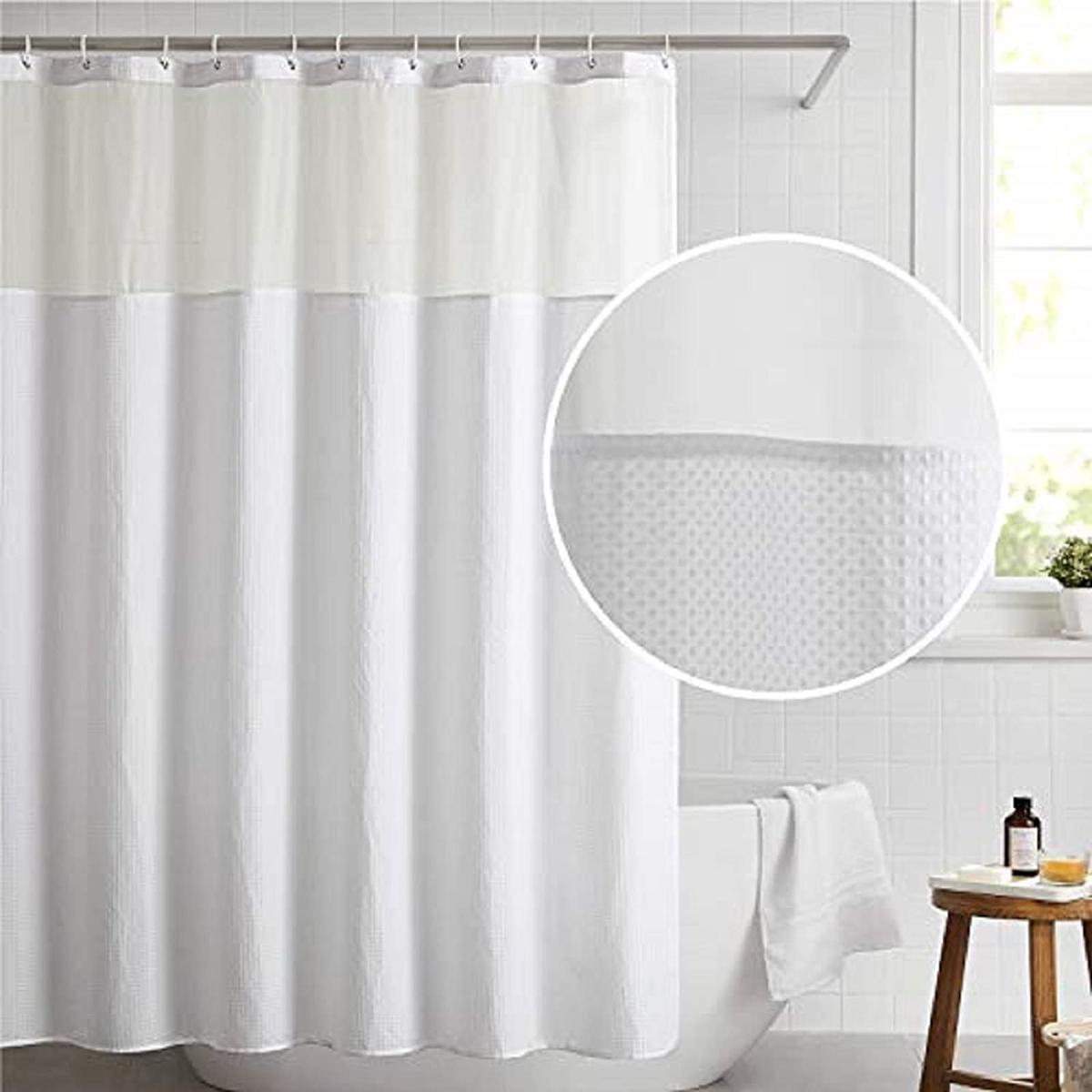 72x72 Bedsure Waffle Weave Fabric Shower Curtain for $19.99