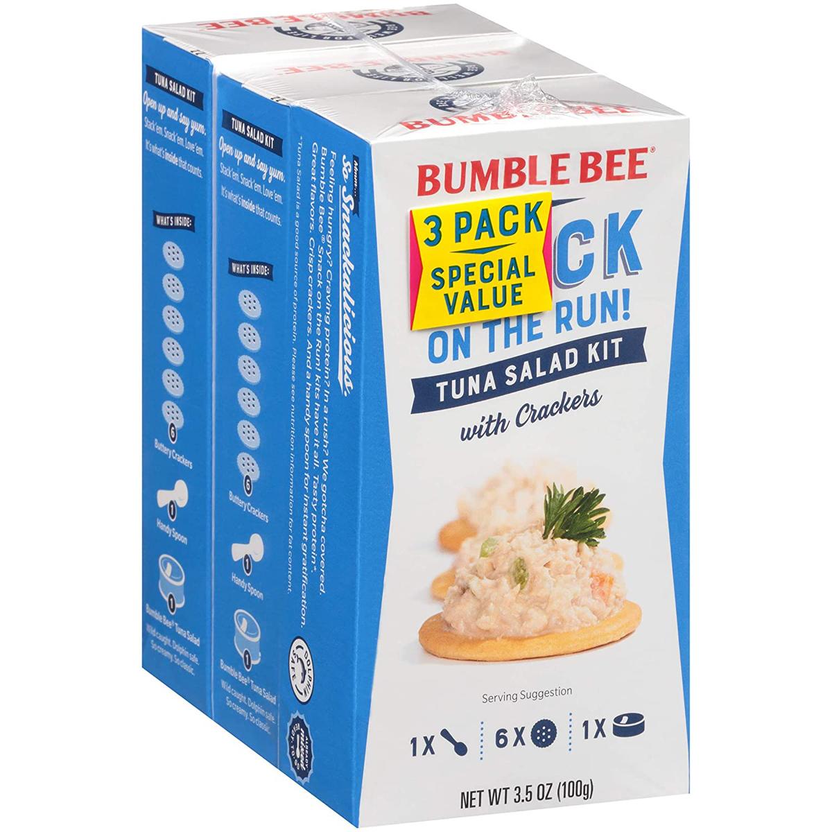 3 Bumble Bee Snack On The Run! Tuna Salad with Crackers for $2.22 Shipped
