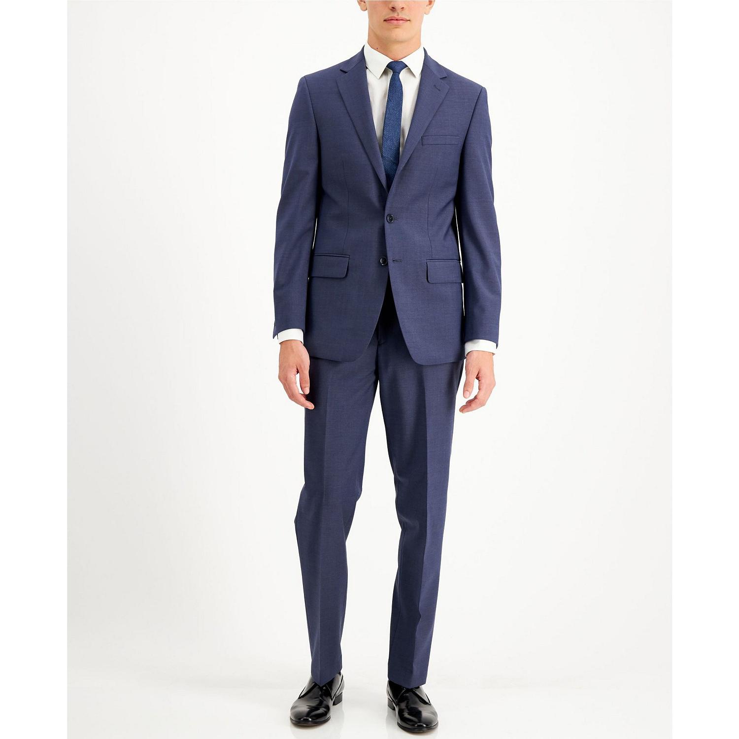 2-Piece Calvin Klein Mens Slim Fit Wool Suit for $96.99 Shipped
