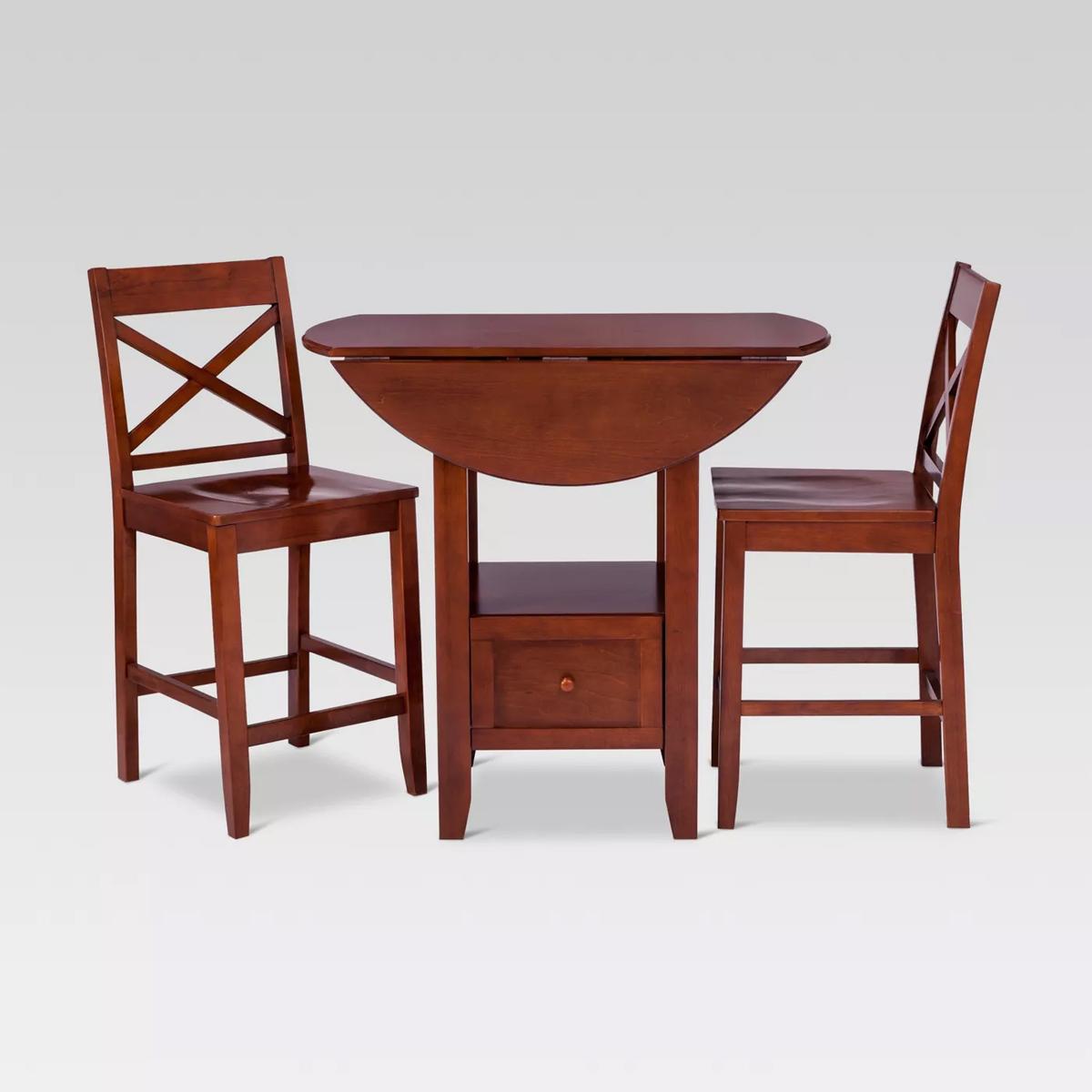 3-Piece Storage Pub Dining Table Set for $154