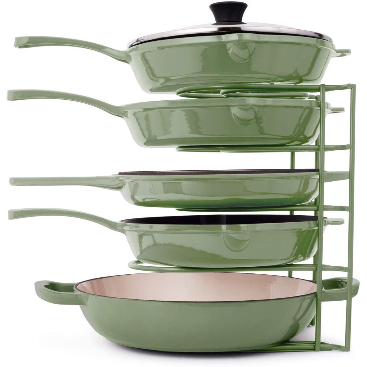 Pan Organizer for Cast Iron Skillets and Pots for $18.35