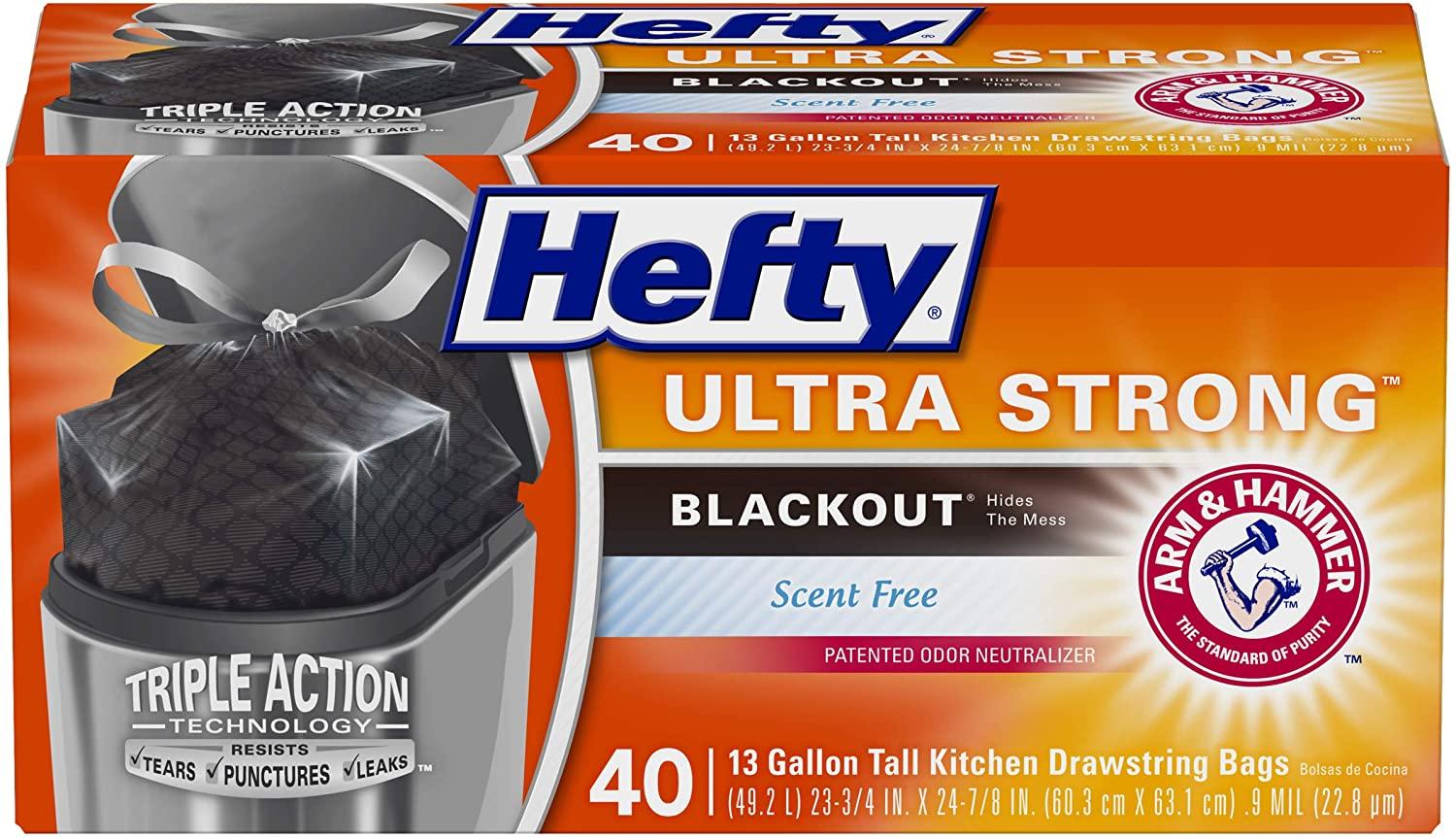 80 Hefty Ultra Strong Tall Kitchen Trash Bags for $11.26 Shipped