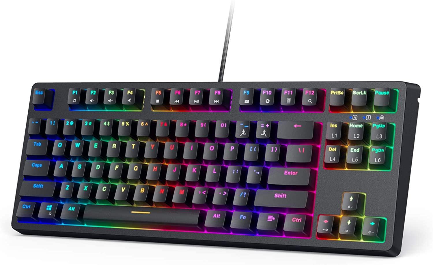 Aukey 87-Key RGB Backlit Mechanical Wired Keyboard for $24.99 Shipped