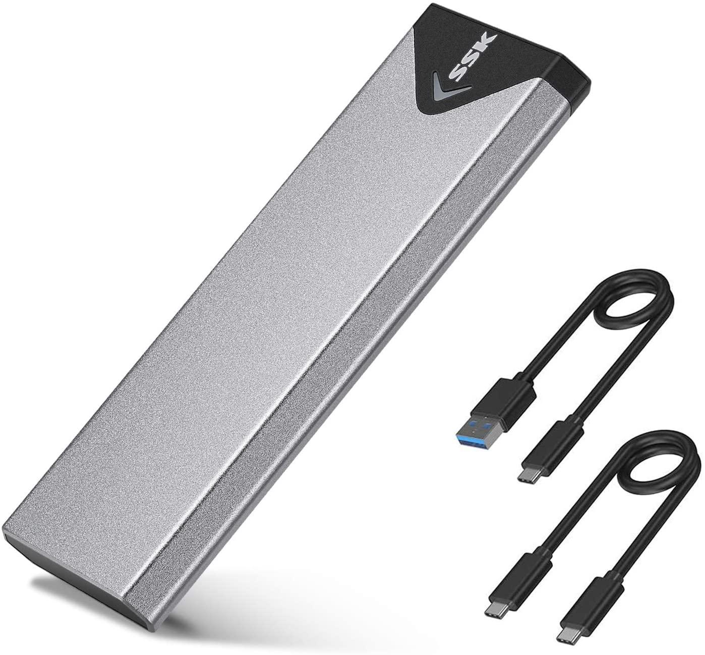SSK Aluminum M.2 NVME SSD Enclosure Adapter for $16.99