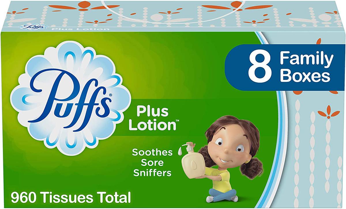 8x 120-Sheet Puffs Plus Lotion Facial Tissues for $8.04 Shipped