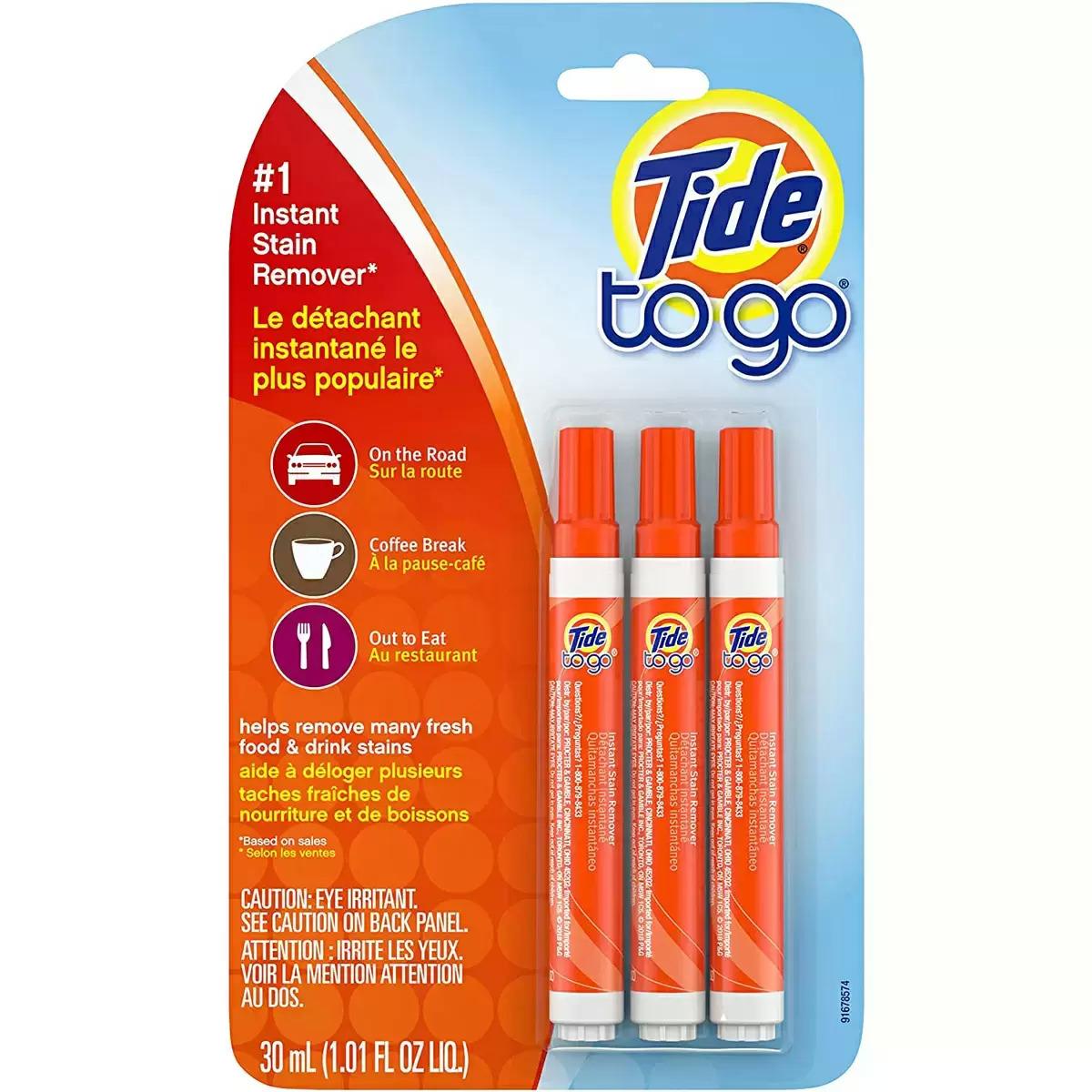 3 Tide To Go Instant Stain Remover Liquid Pen for $4.90 Shipped