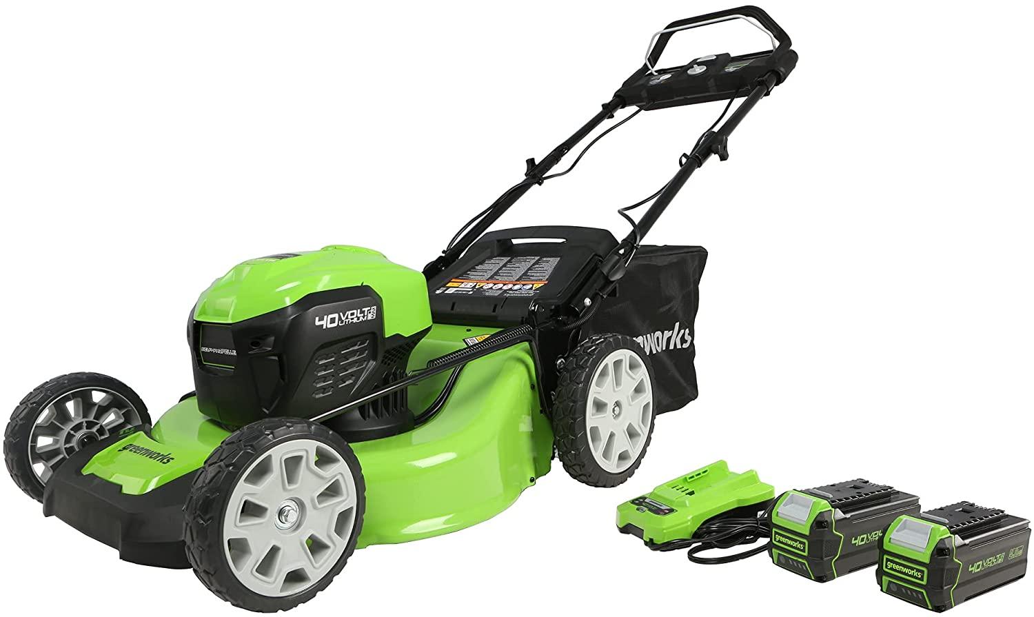 Greenworks 40V 21in Brushless Lawn Mower with Batteries for $370.99 Shipped