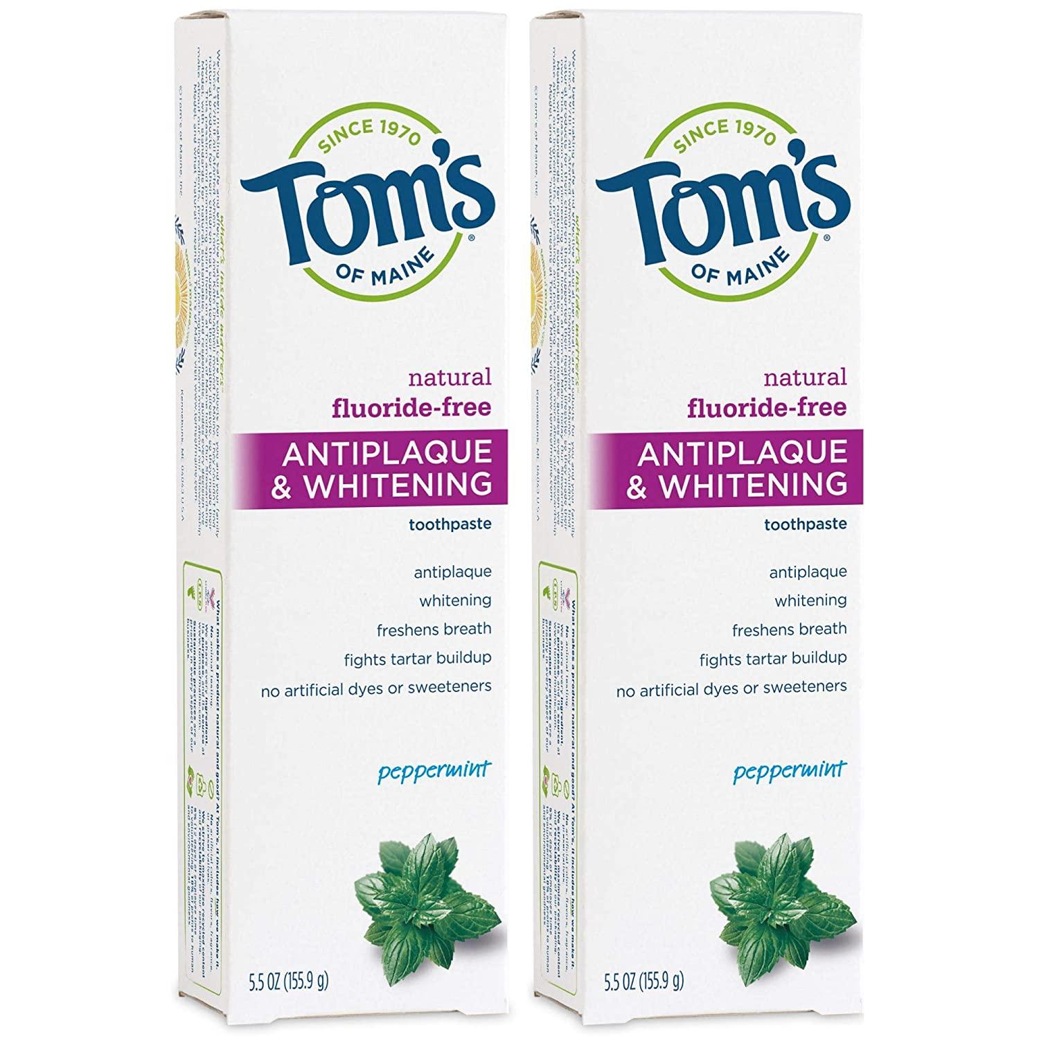 2 Toms of Maine Antiplaque Whitening Toothpaste for $6.05 Shipped