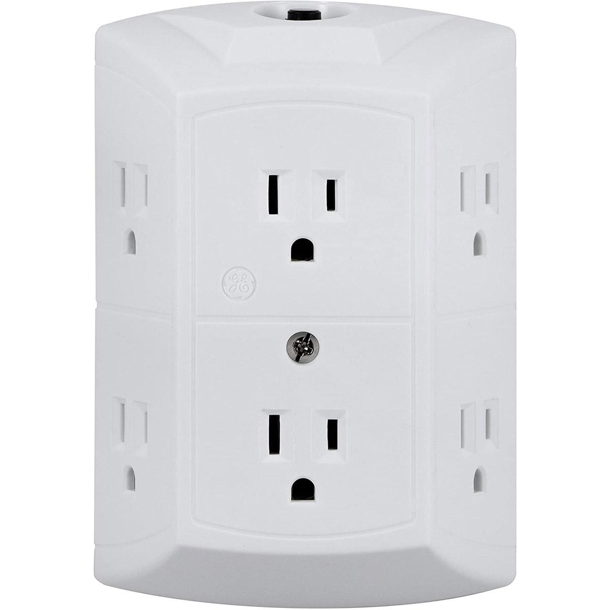 GE 6-Outlet Wall Tap Power Outlet Extender for $5.97
