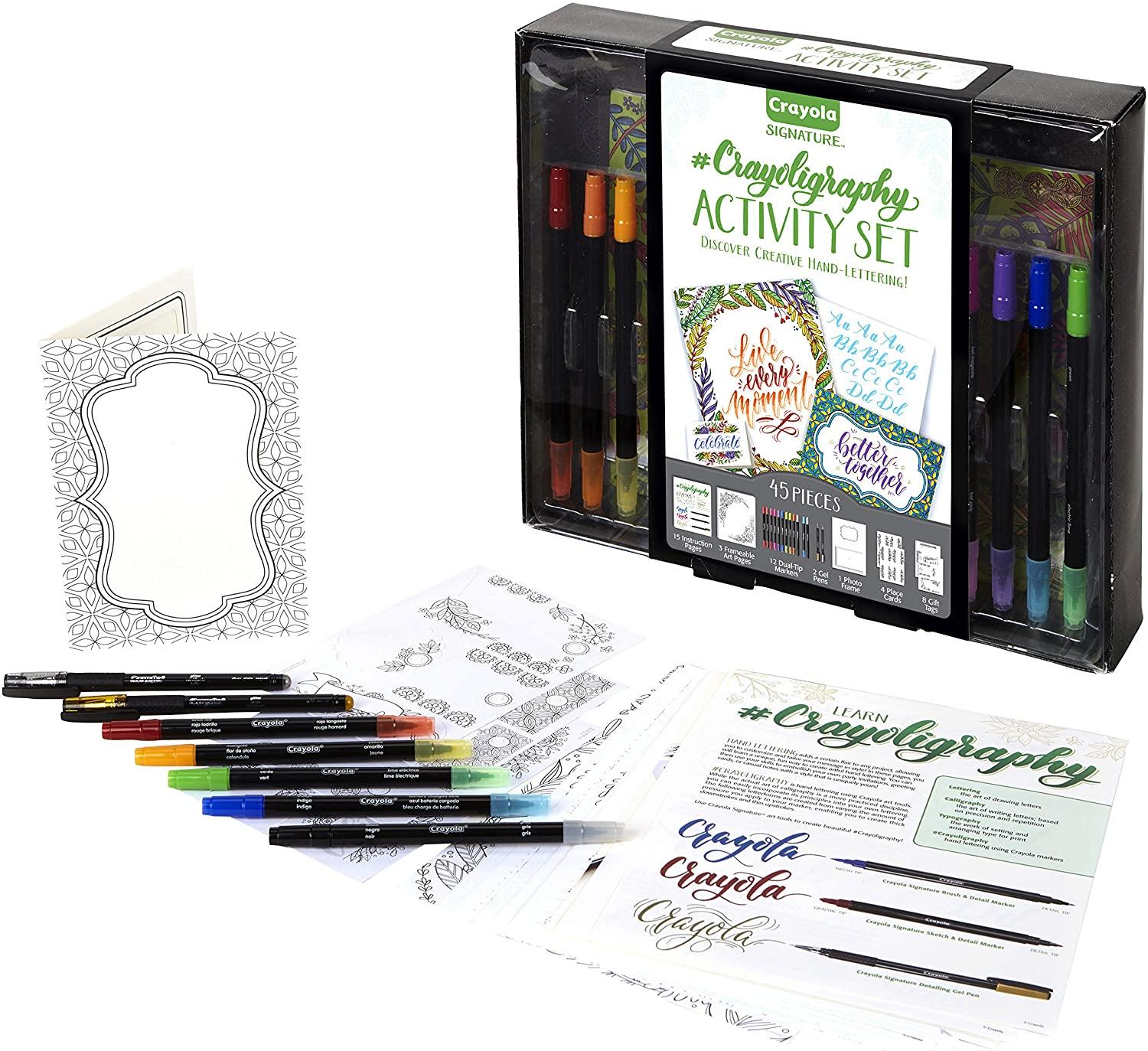 45-Piece Crayola Signature Crayoligraphy Hand Lettering Art Set for $8.24