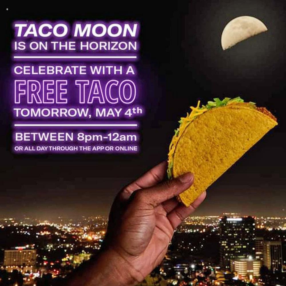 Free Crunchy Taco at Taco Bell Today 8pm to 12am