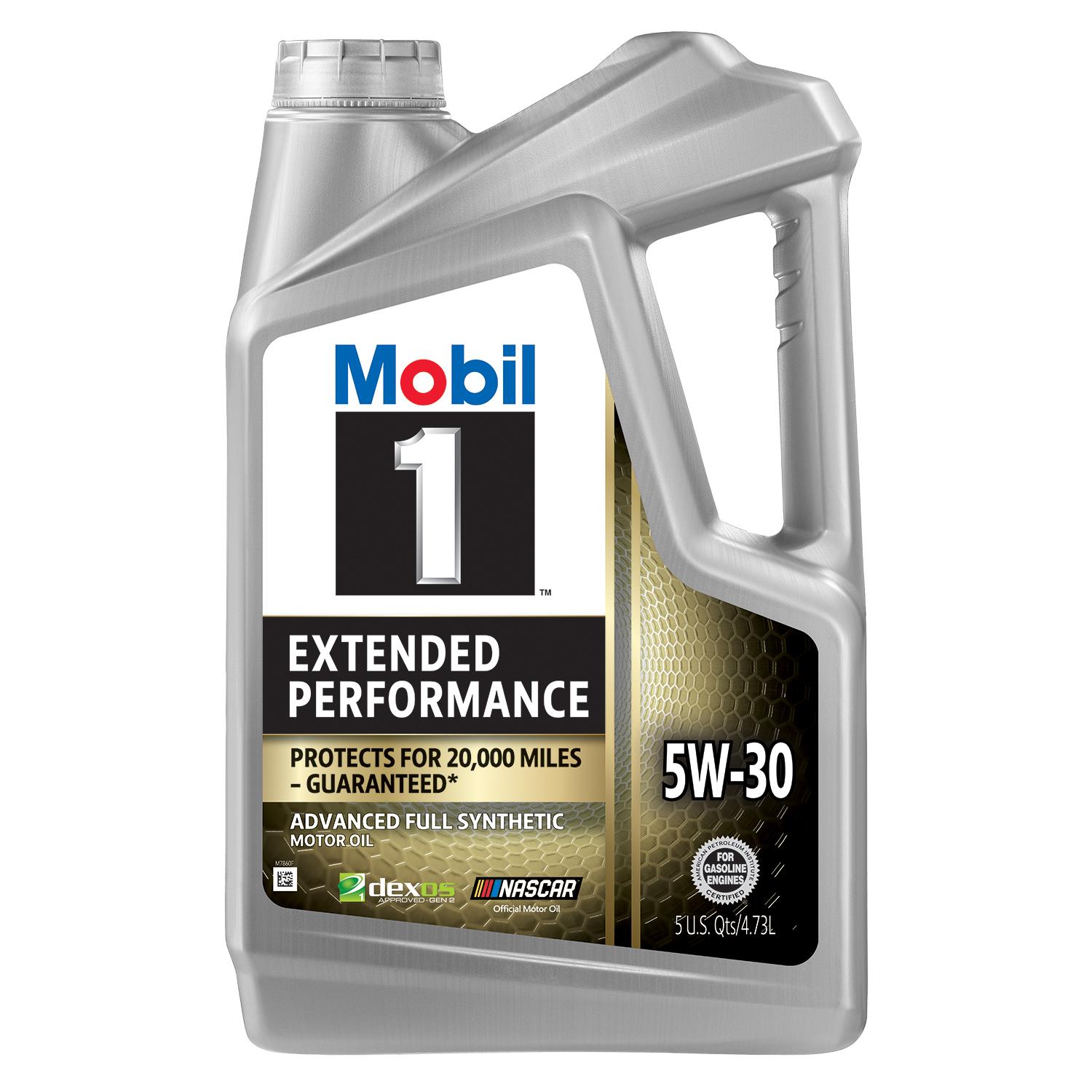Mobil1 5-Quart Full Synthetic Extended Performance Motor Oil for $10.95