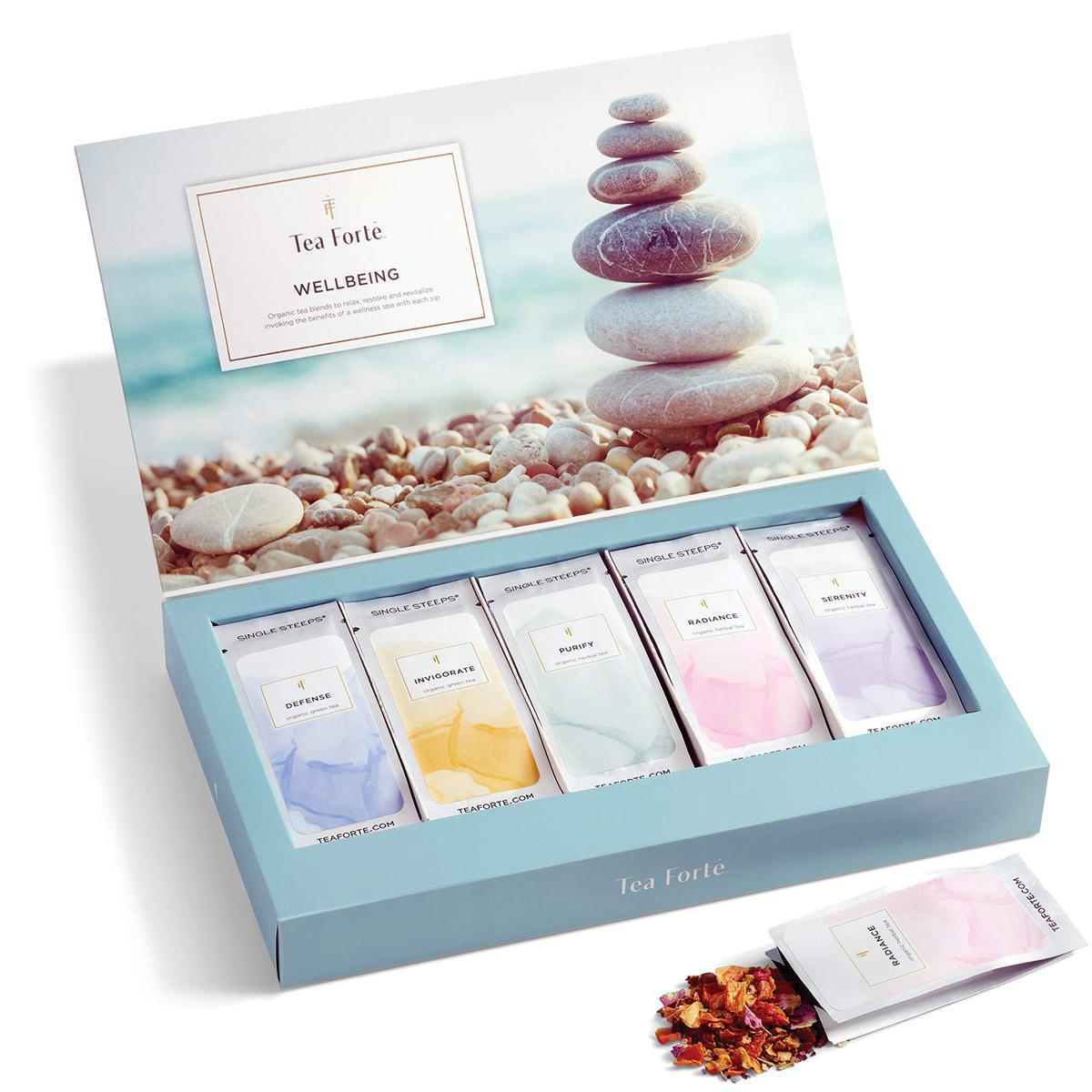 Tea Forte Wellbeing Organic Wellness Tea Sampler for $14