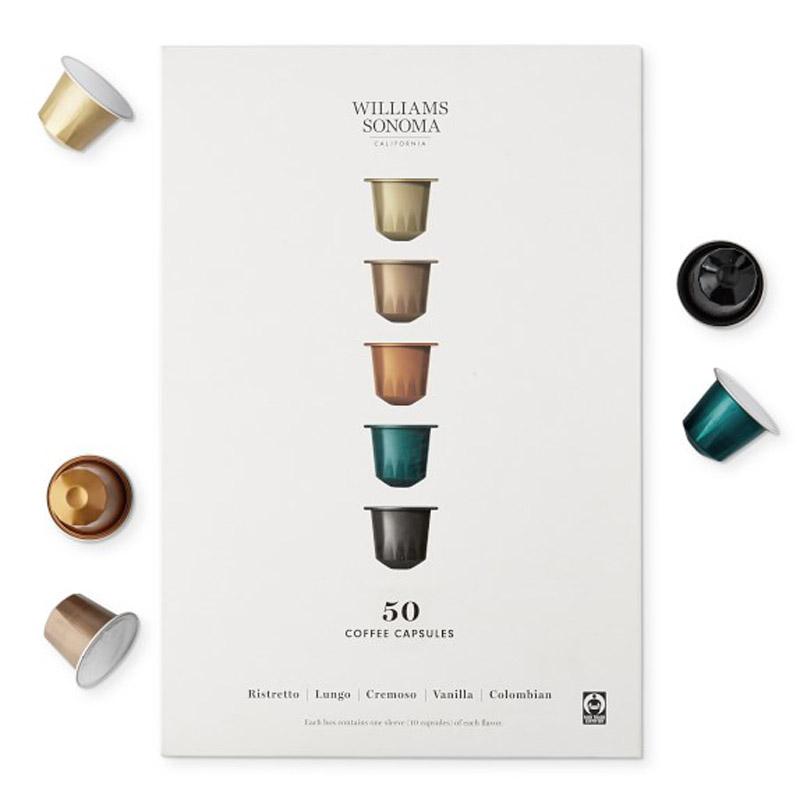 50 Nespresso Original Line Williams Sonoma Coffee Capsules Gift Set for $14.99