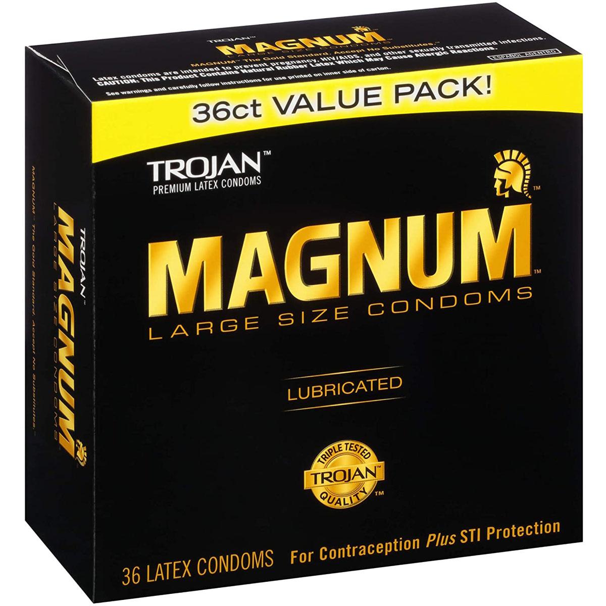 36 Trojan Magnum Large Size Lubricated Condoms for $8.54 Shipped