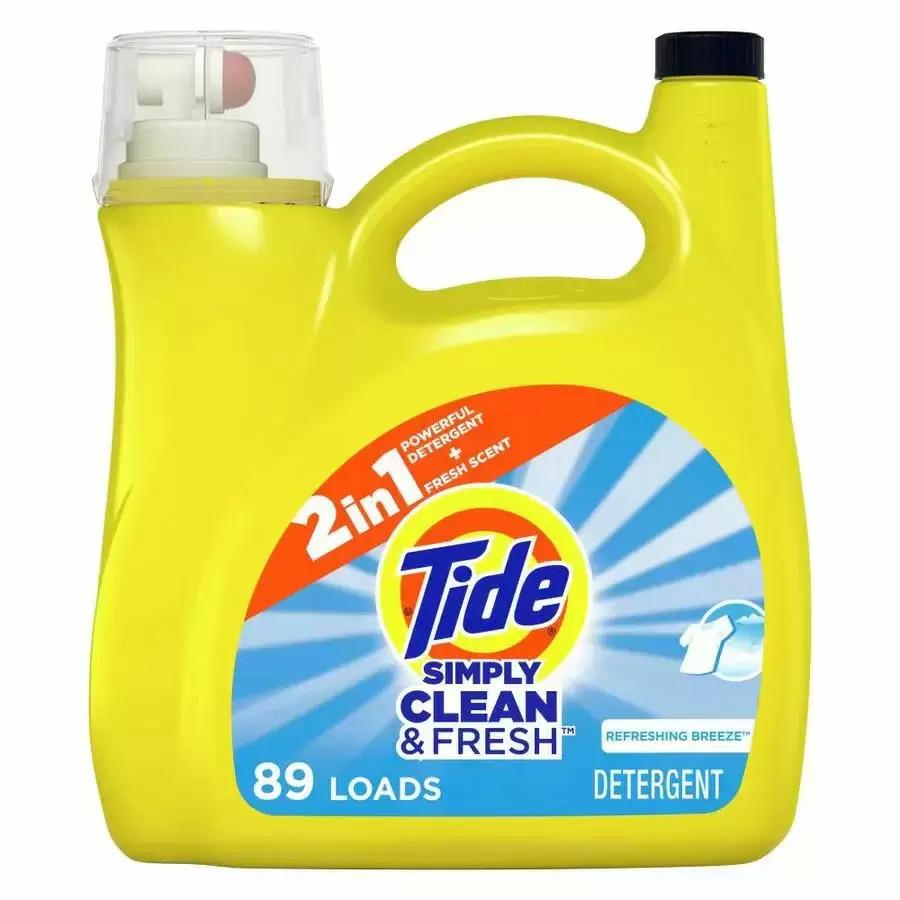 Tide Simply Clean and Fresh Liquid Laundry Detergent for $8