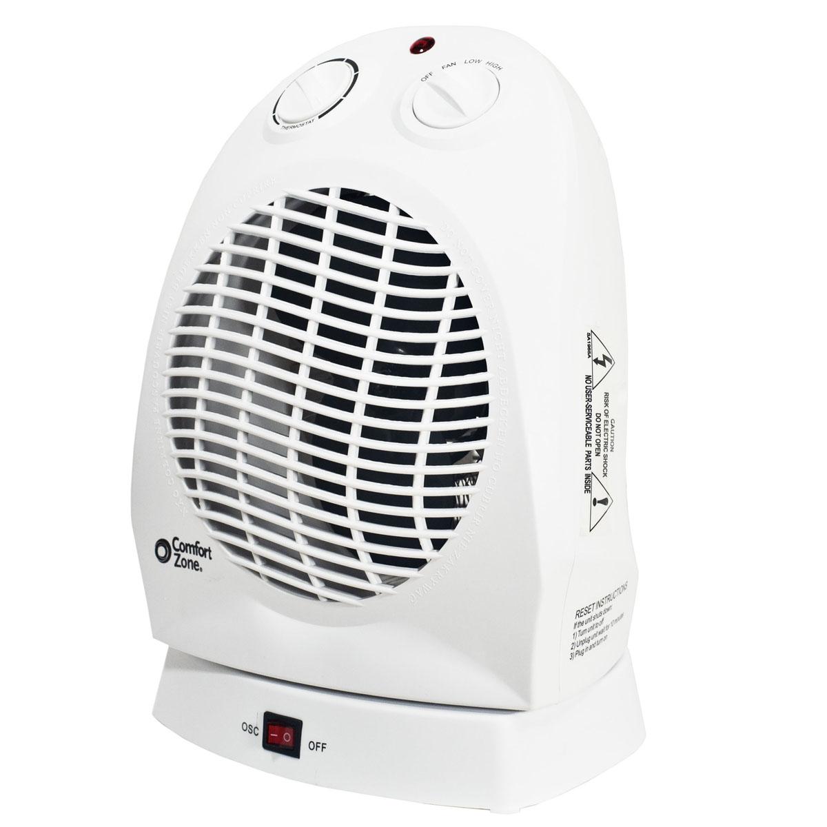 Comfort Zone CZ50 Oscillating Electric Portable Heater with Thermostat for $11.83