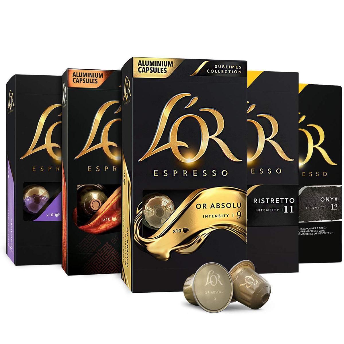 50 Nespresso LOR Espresso Aluminum Pods for $20.04 Shipped