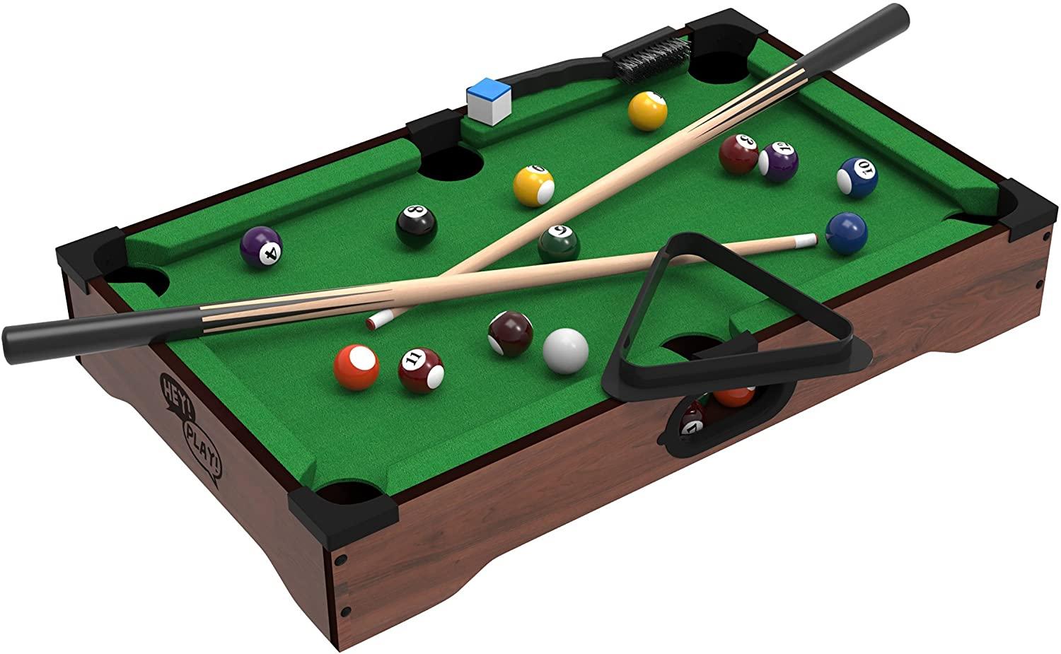 Mini Tabletop Pool Set Billiard Game for $16.86