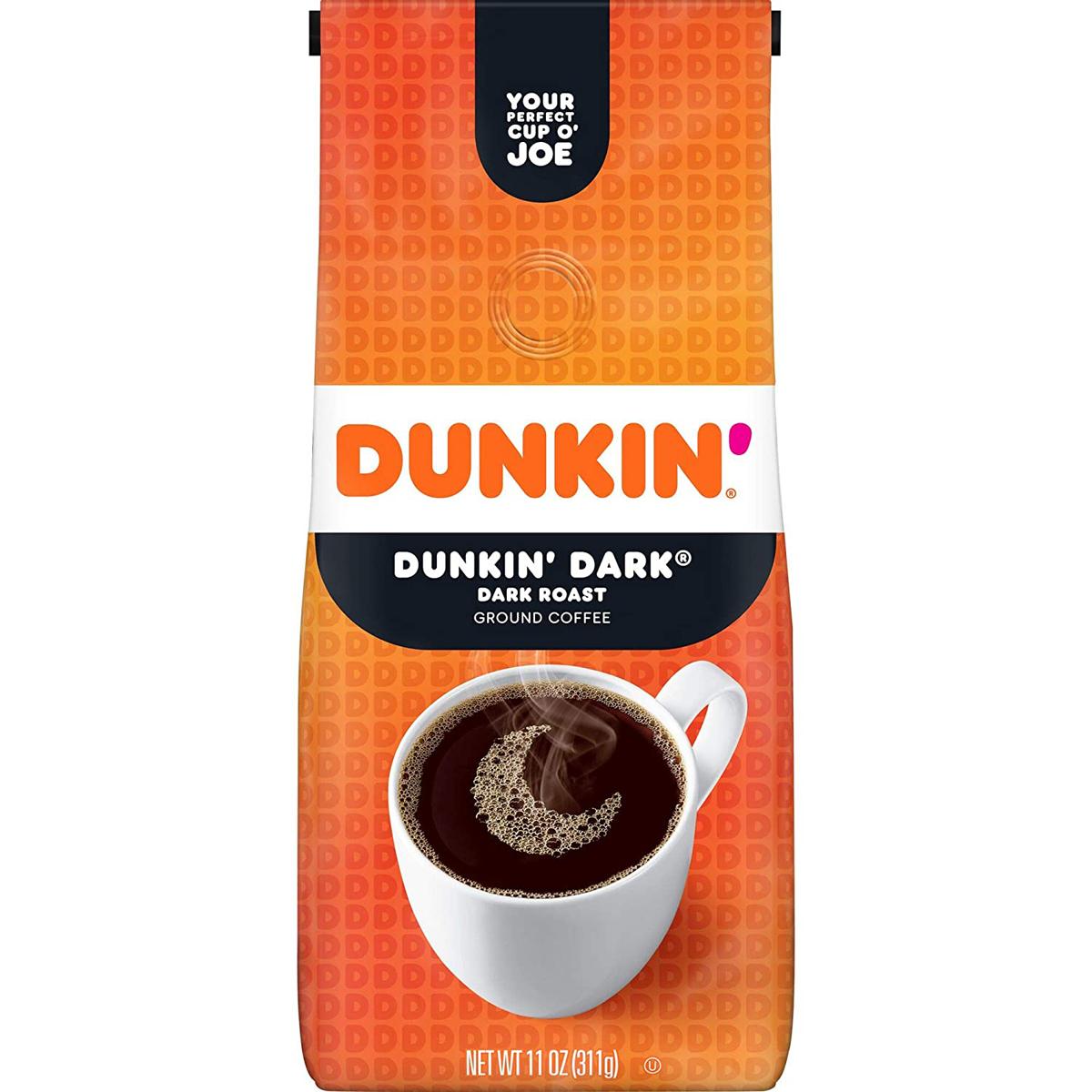 11-Oz Dunkin Dark Roast Ground Coffee for $3.67 Shipped