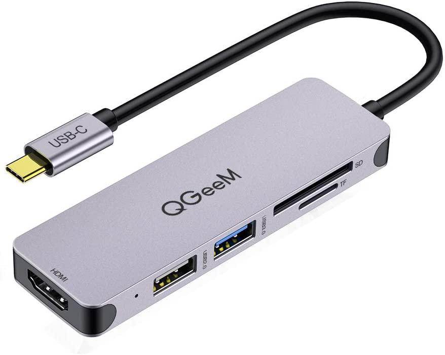 QGeeM 5 in 1 USB C Hub for $12.50