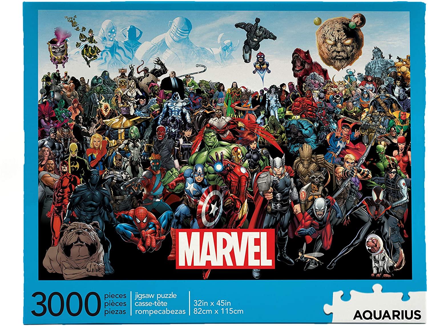 3000-Piece Aquarius Marvel Cast Jigsaw Puzzle for $18.89