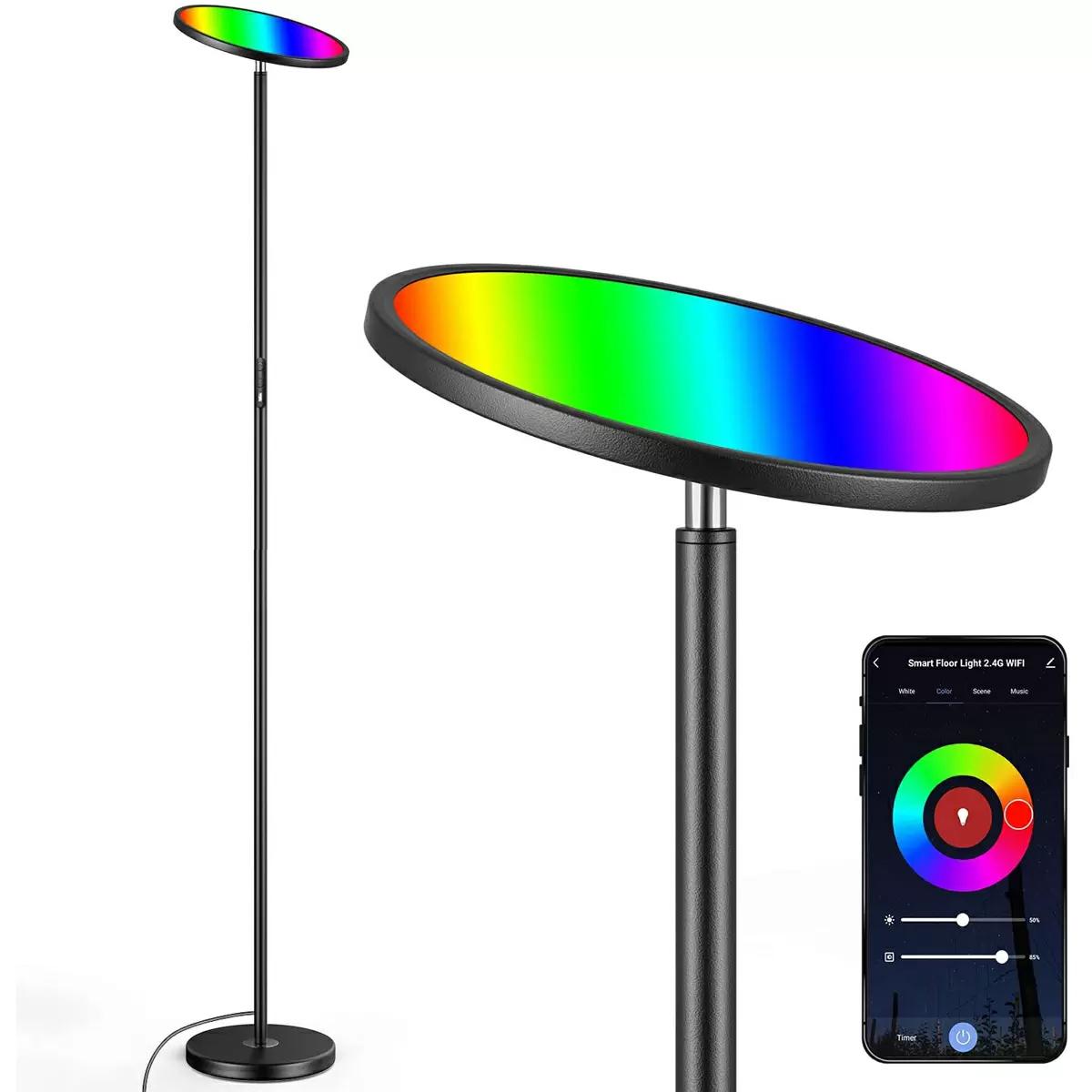 Brightever 25W Wi-Fi and Color Changing RGBW LED Floor Lamp for $44.99 Shipped