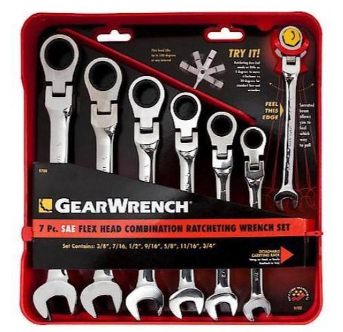7-Piece Gear Wrench SAE Flex Combination Ratcheting Wrench Set for $34.99