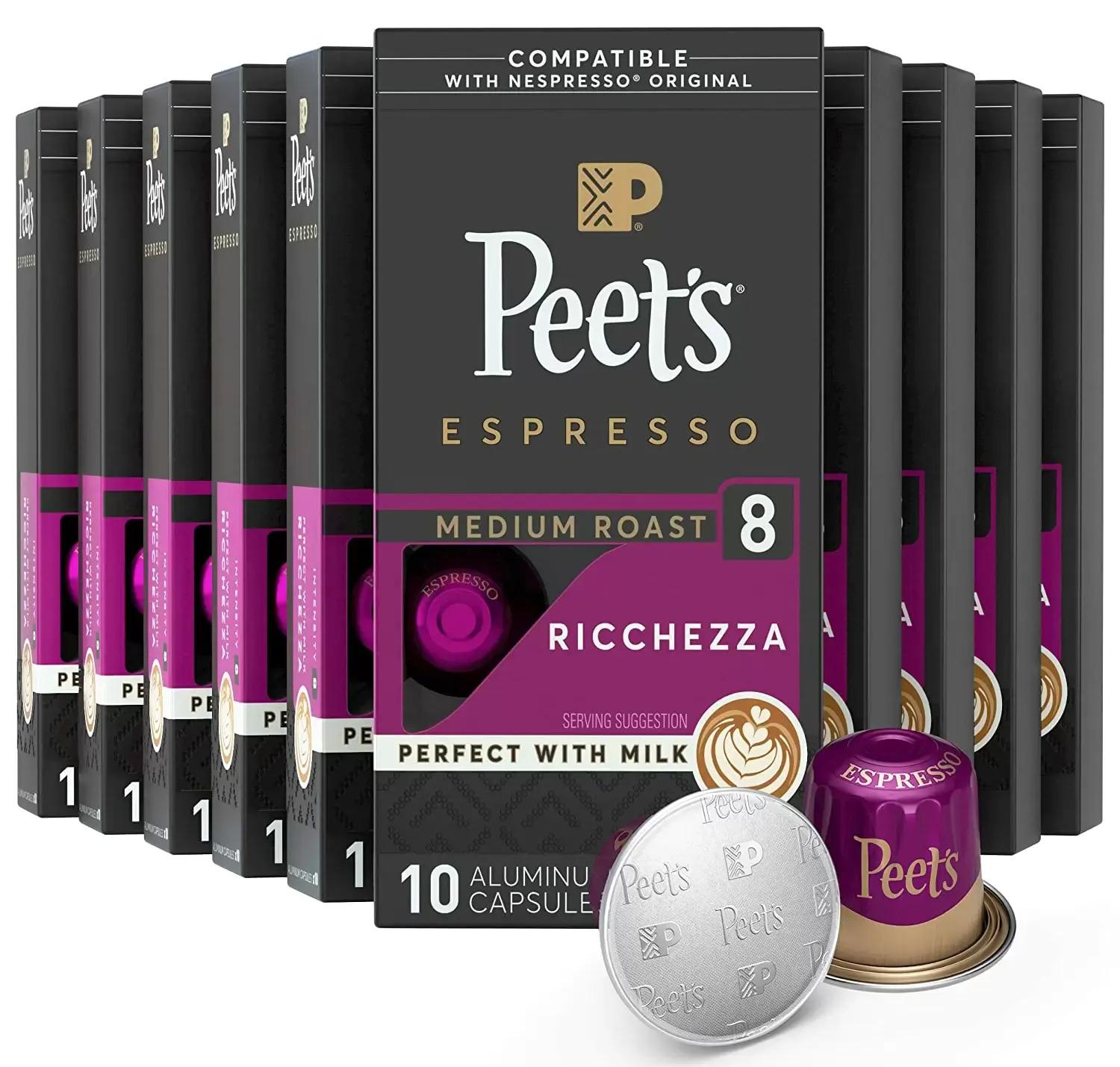 Nespresso Original Peets Espresso Coffee Capsules 100 Pack for $41.46 Shipped