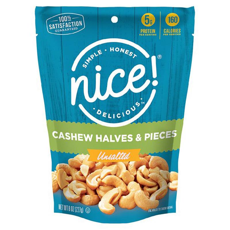 8Oz Nice Cashews Halves and Pieces for $1.88