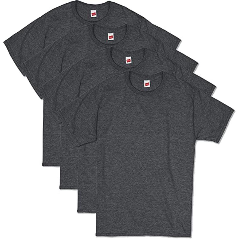 4 Hanes Mens ComfortSoft Short Sleeve Charcoal T-Shirt for $11.99