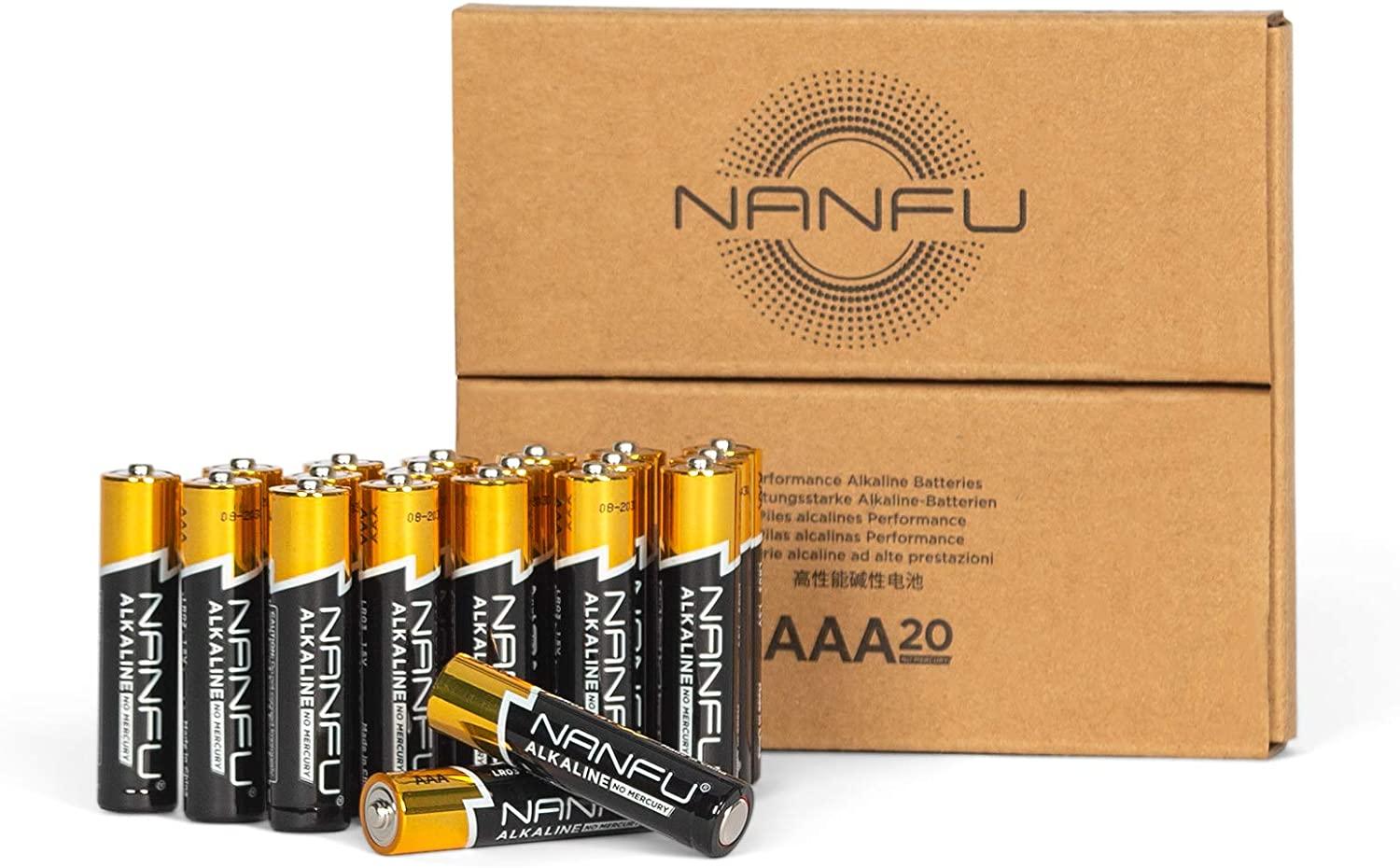 20 Nanfu AAA Alkaline Batteries for $4.54 Shipped