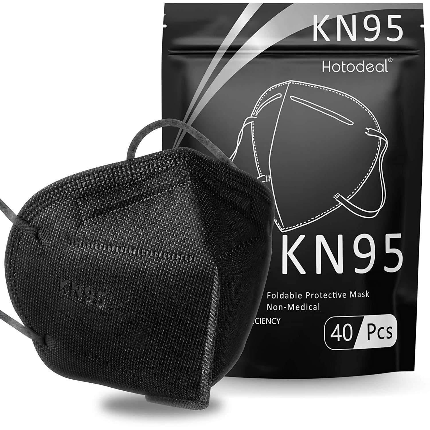 40 Black KN95 Face Masks for $4.79