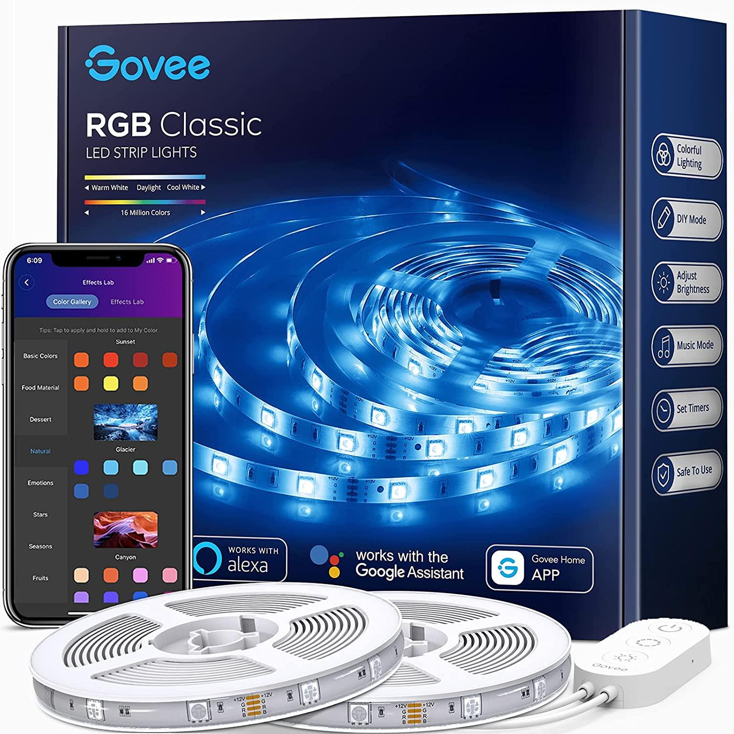 32.8ft Govee Wi-Fi RGB LED Light Strips for $15.99 Shipped